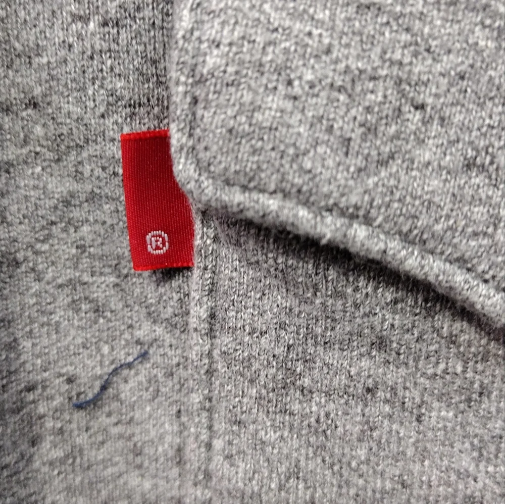 Levi's Knit Shacket Mens S Gray Casual Comfy Retro 90s Y2K